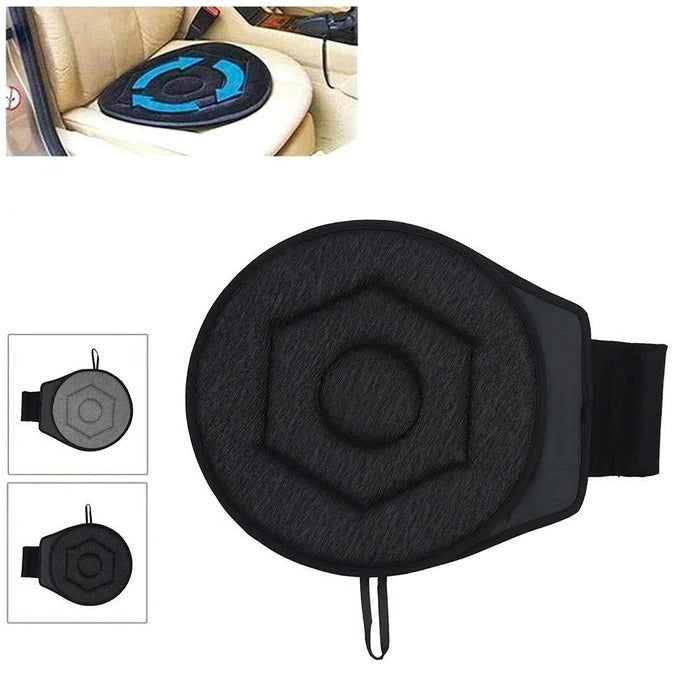 Rotating Seat Cushion - 360 Rotating Seat Cushion Pivot Disc Pad for Elderly, Swivel Car Seat Chair Assist to Turning Easily from Car to Wheelchair
