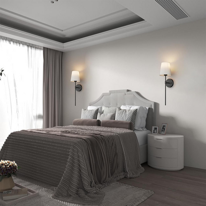 Wireless Fabric Wall Light (SET OF 2 + 2 BULBS FREE)