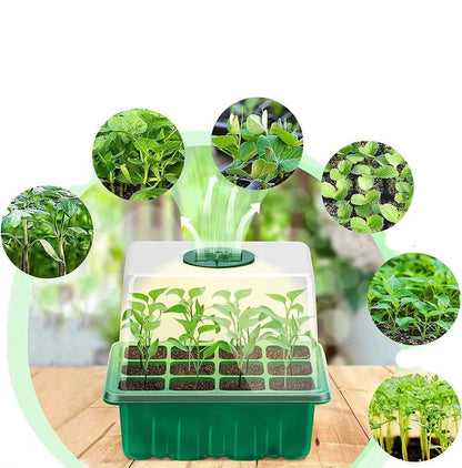 Household New Nursery Pot With Lamp - Plant Seed Starter Tray with Grow Light