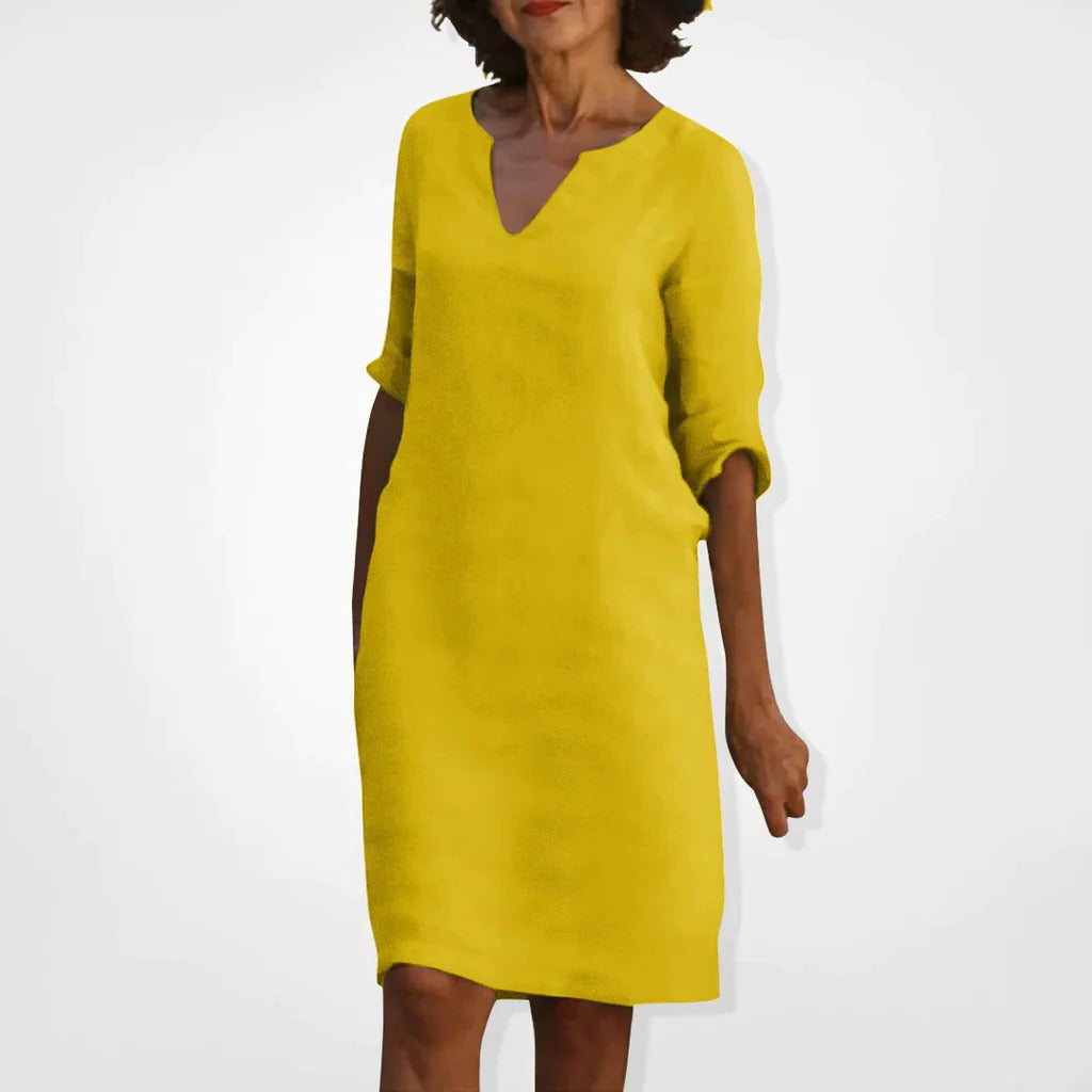 Summer Dress With V-Neck