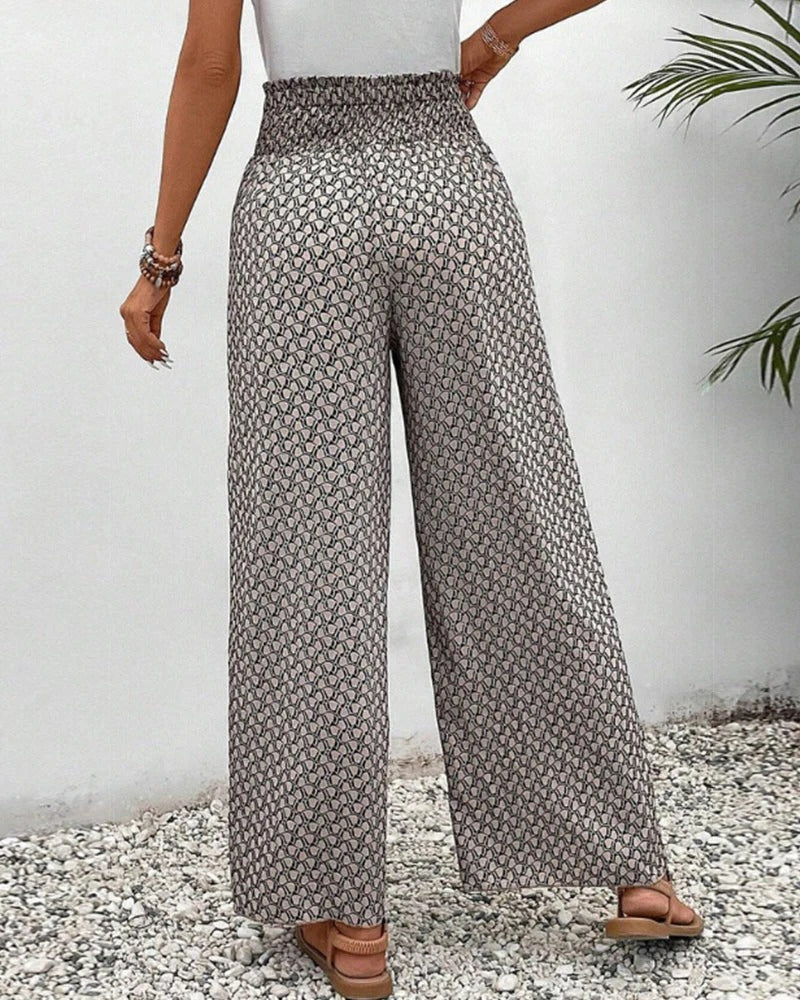 Women's Trousers With Geometric Print