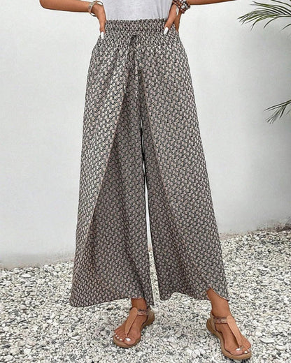 Women's Trousers With Geometric Print