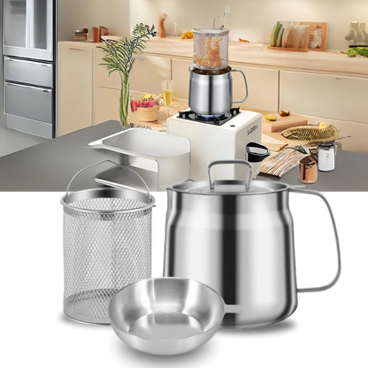 2-in-1 Stainless Steel Deep Frying Pot