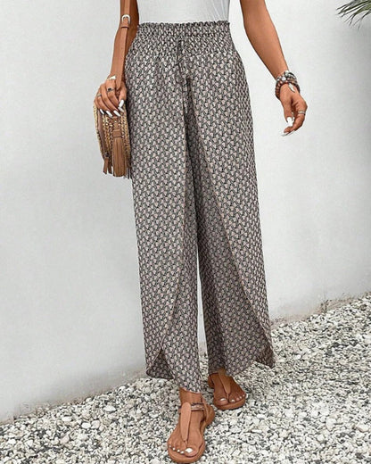 Women's Trousers With Geometric Print