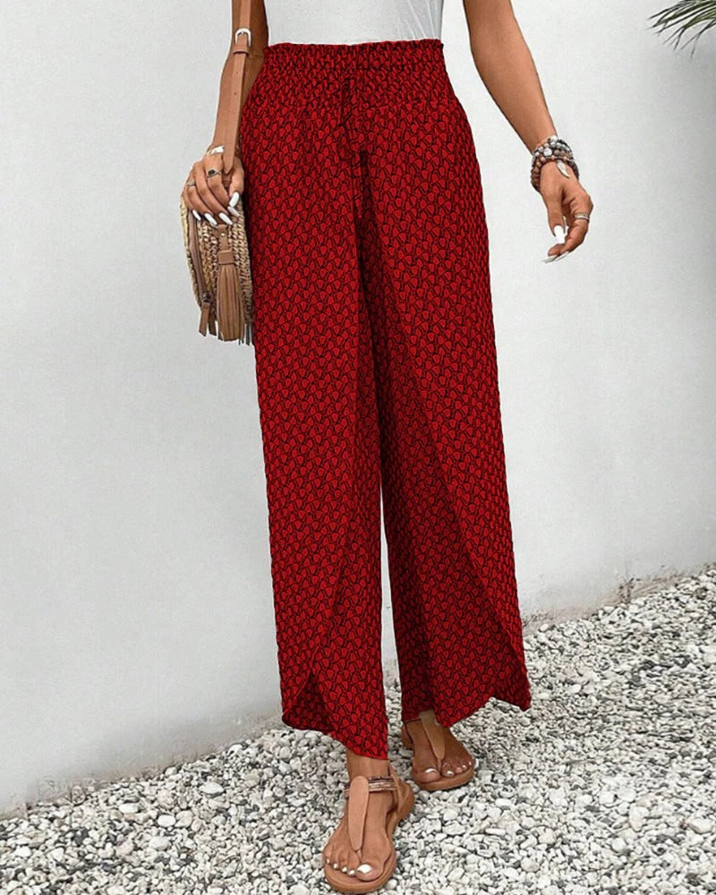 Women's Trousers With Geometric Print