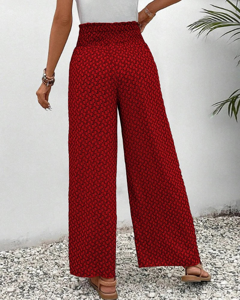 Women's Trousers With Geometric Print