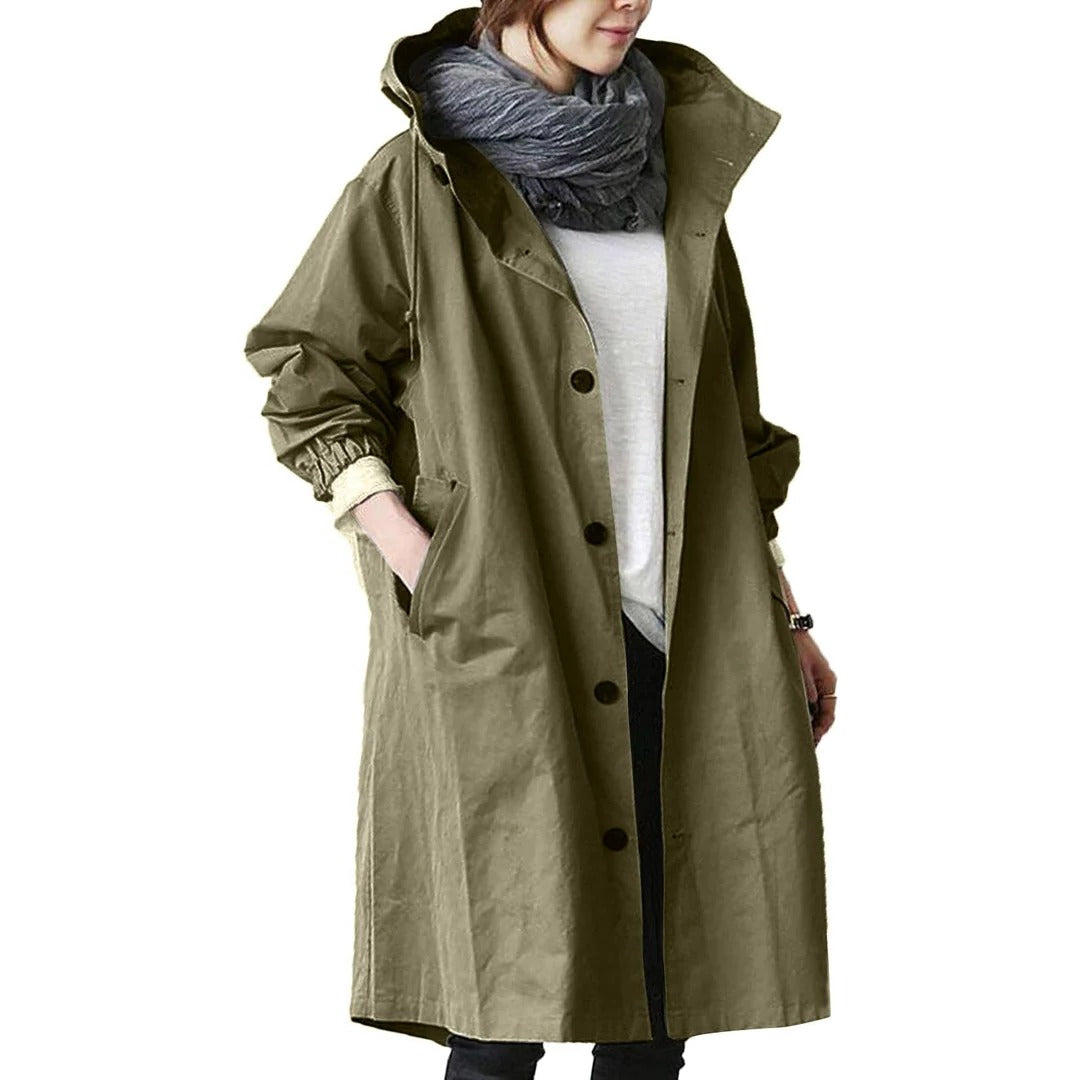Women's Long Waterproof Raincoat