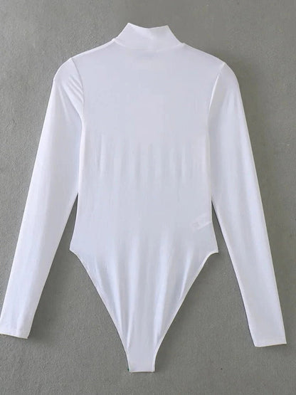 Long Sleeve Bodysuit - Turtleneck Collar