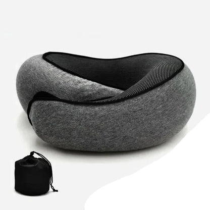 Snail Style Memory Foam Travel Curved Neck Pillow - U-shaped, Portable, Adjustable Support Neck Brace Pillow