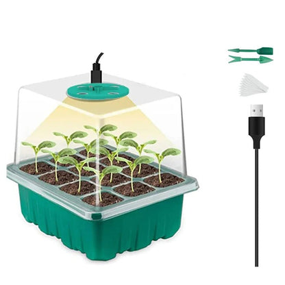 Household New Nursery Pot With Lamp - Plant Seed Starter Tray with Grow Light