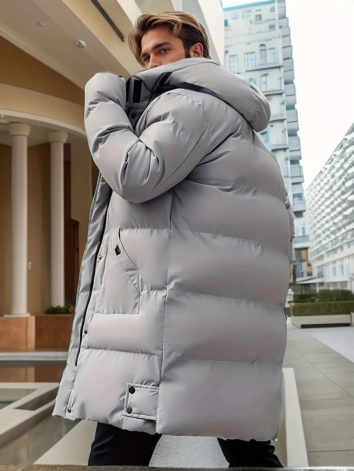 Long Winter Jacket for Men - Waterproof and Warm