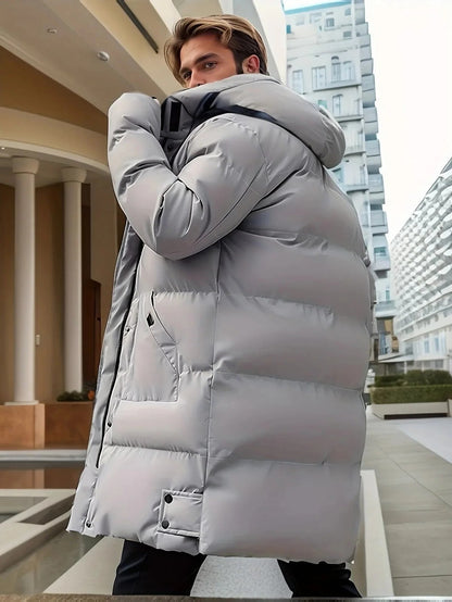 Long Winter Jacket for Men - Waterproof and Warm