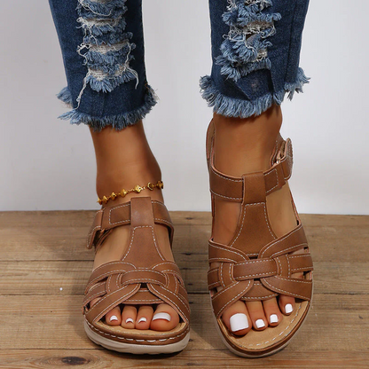 Women's orthopaedic sandals with Velcro