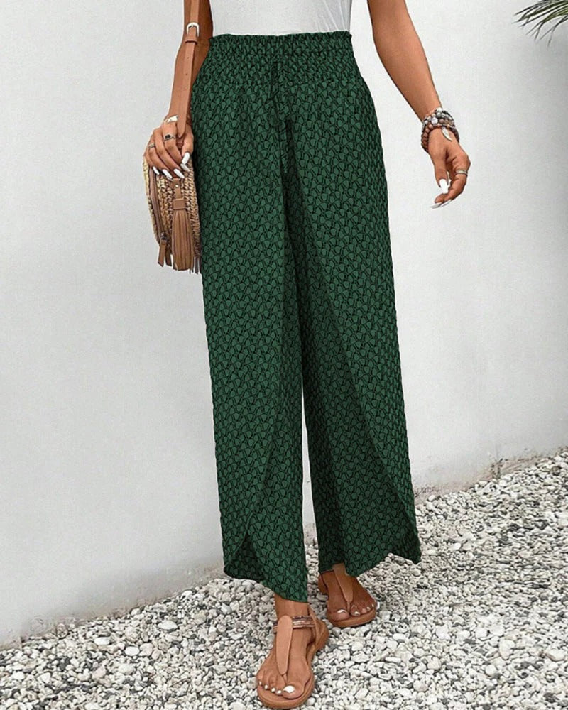 Women's Trousers With Geometric Print