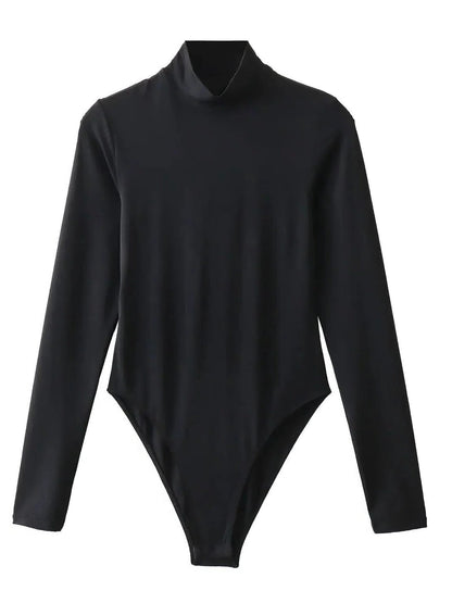 Long Sleeve Bodysuit - Turtleneck Collar