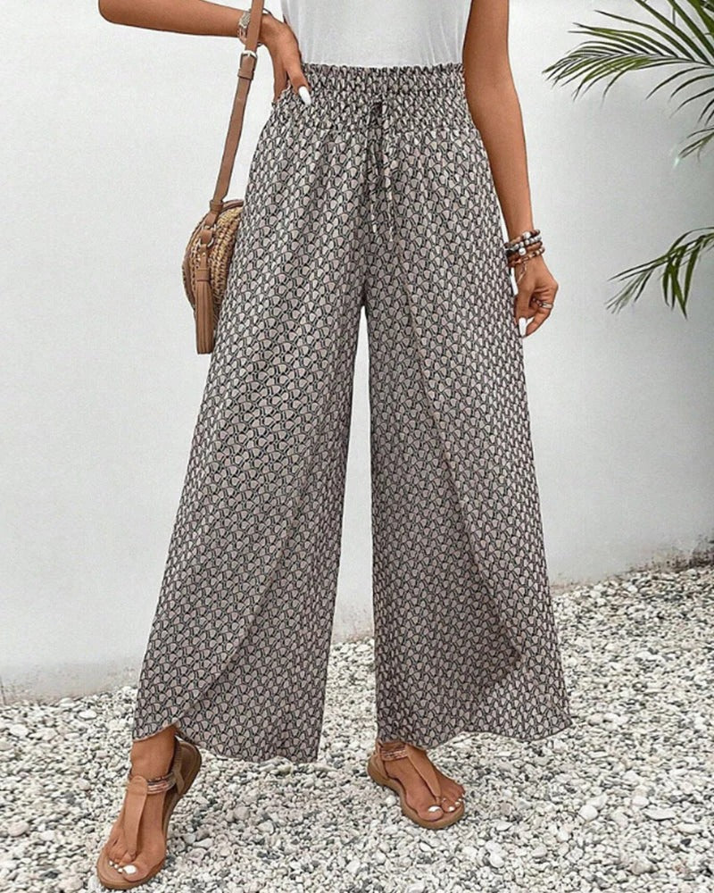Women's Trousers With Geometric Print