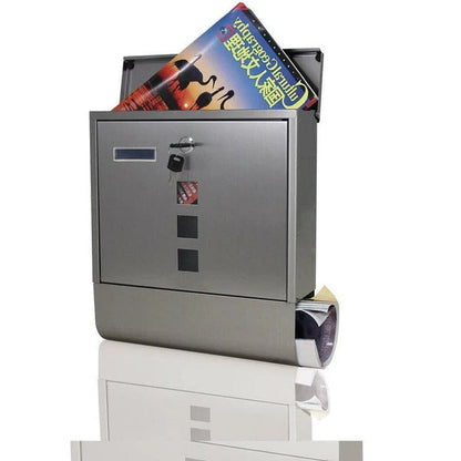 Large Heavy Duty Wall Mounted Vertical Home Metal Lockable Mailbox