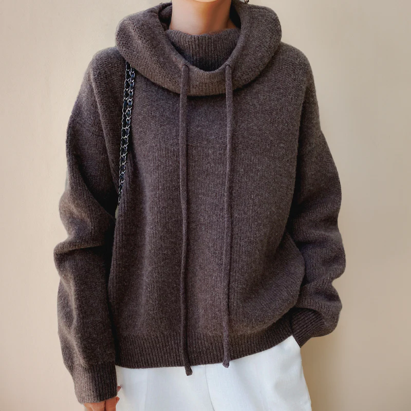 Turtleneck Sweater Made of Merino Wool for Women