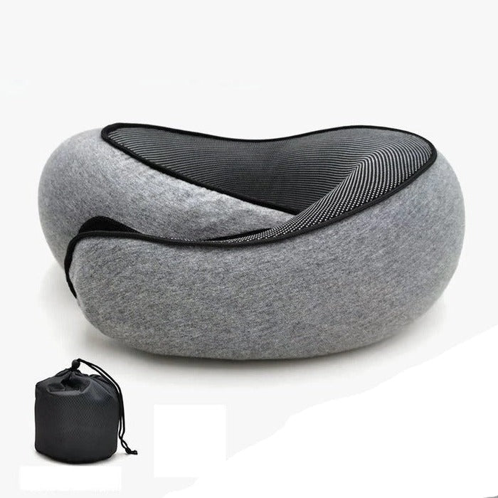 Snail Style Memory Foam Travel Curved Neck Pillow - U-shaped, Portable, Adjustable Support Neck Brace Pillow