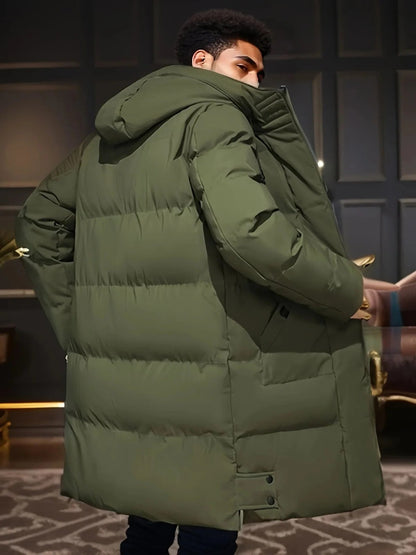 Long Winter Jacket for Men - Waterproof and Warm