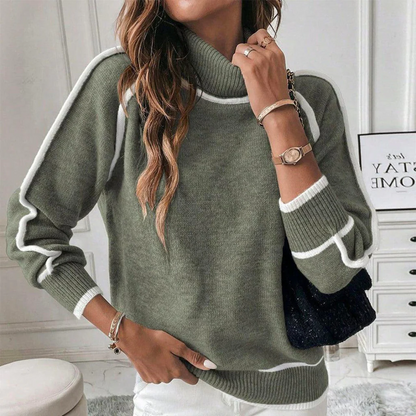 Luxurious Olive Green Knitted Sweater