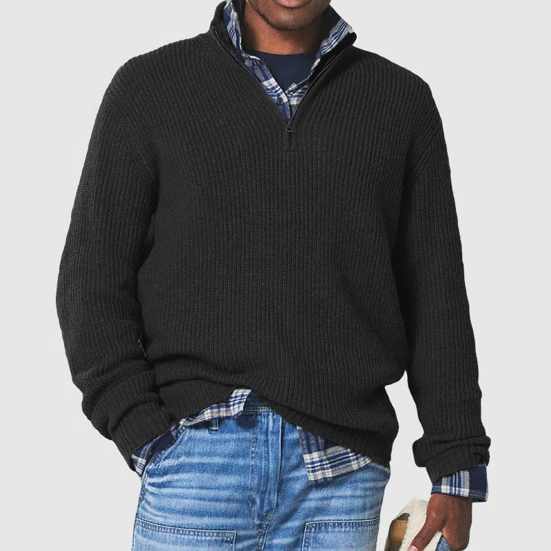 Business Casual Pullover with Zipper