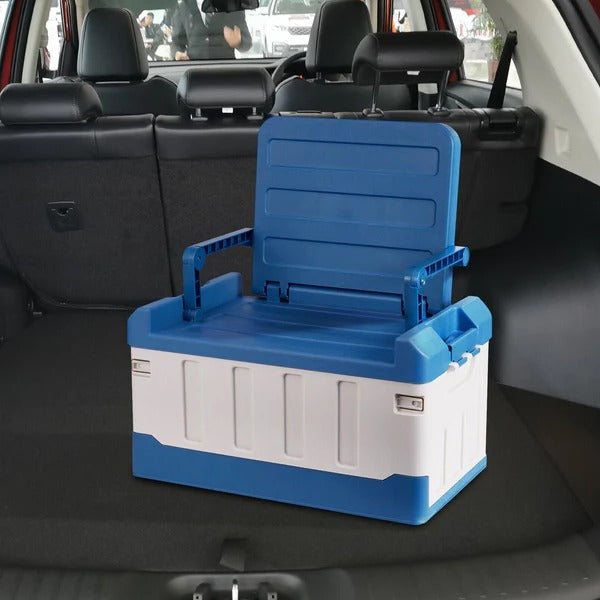 Spacious Indoor / Outdoor Collapsible Trunk Storage Bin Container With Seat