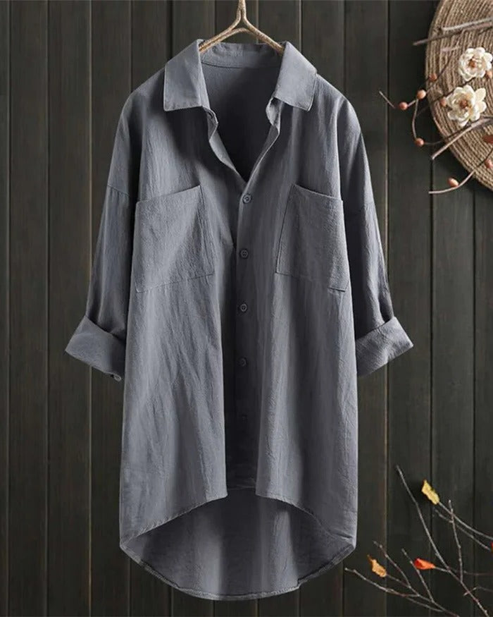 Women's White Linen Blouse