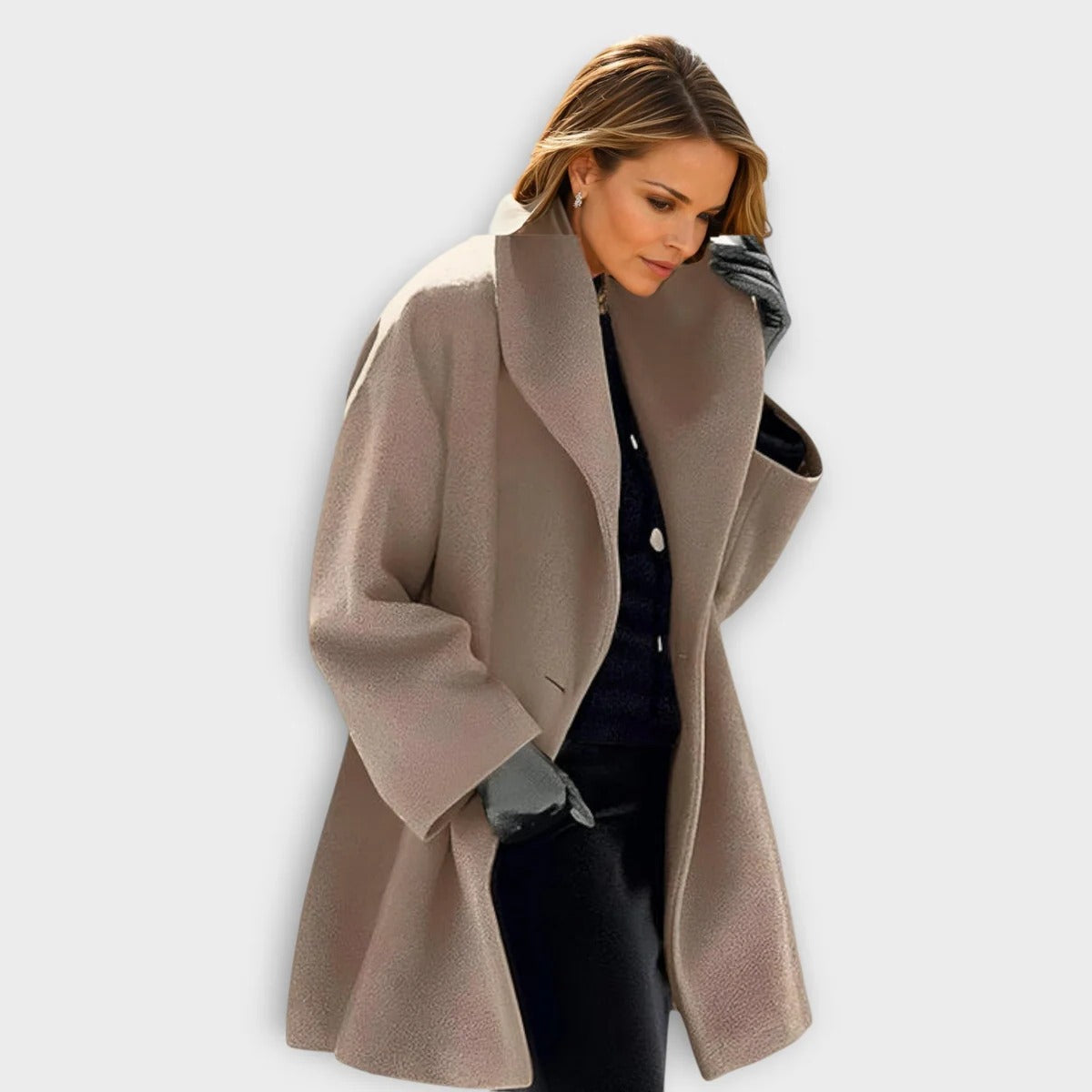 Luxurious Windproof Wool Coat For Women