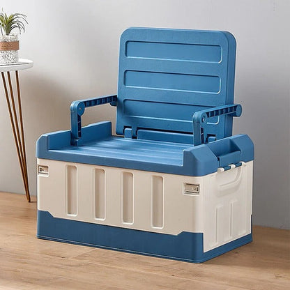 Spacious Indoor / Outdoor Collapsible Trunk Storage Bin Container With Seat