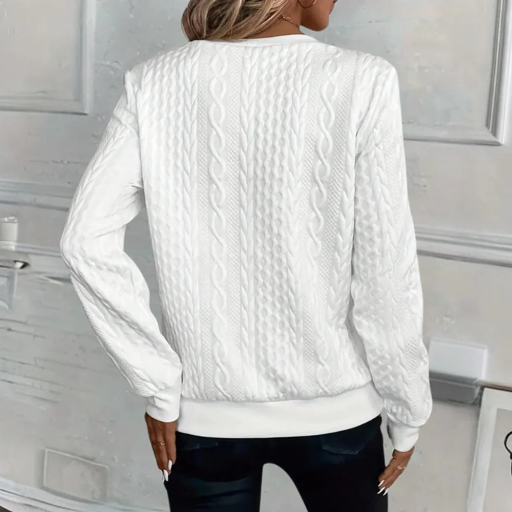 Soft and Casual Textured Sweater For Women