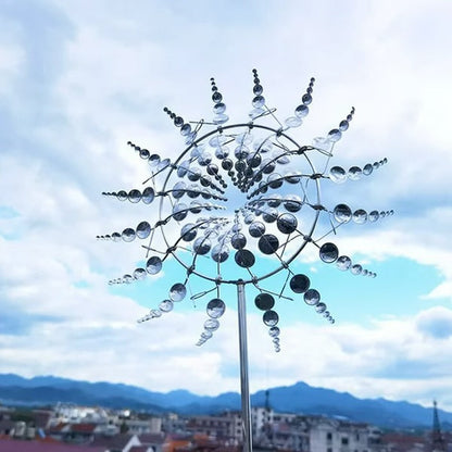 Metal Garden Windmill - Dual Motion Decorative Wind Spinner for Unique Garden Decor & Perfect Gift