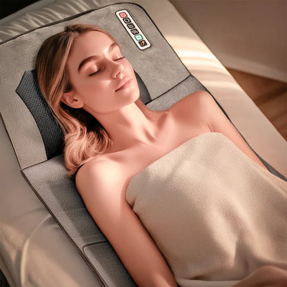 Shiatsu Massage Mat with Heat-Relaxing Full-Body Electric Mattress Pad