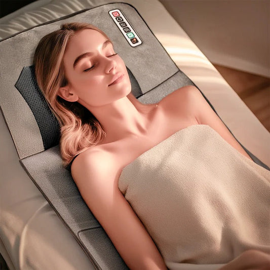 Shiatsu Massage Mat with Heat-Relaxing Full-Body Electric Mattress Pad