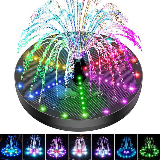 Solar Fountain with 60 LED Lights