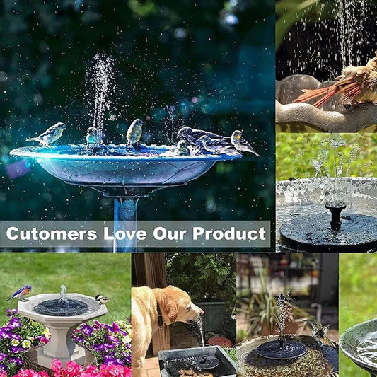 Solar Fountain with 60 LED Lights