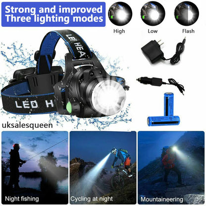 990000LM Rechargeable LED Headlamp