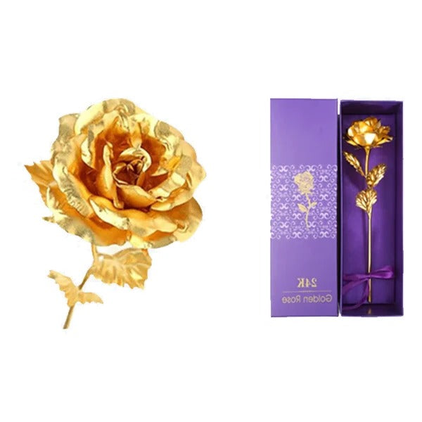 24K Gold Dipped Real Rose with Gift Box