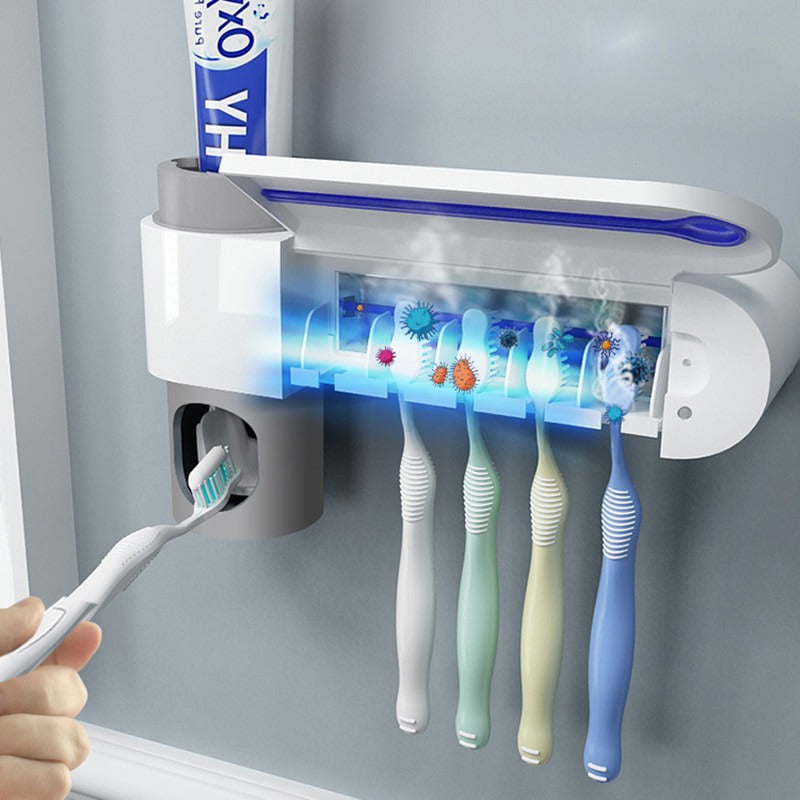 UV Light Toothbrush Sterilizer & ToothPaste Dispenser