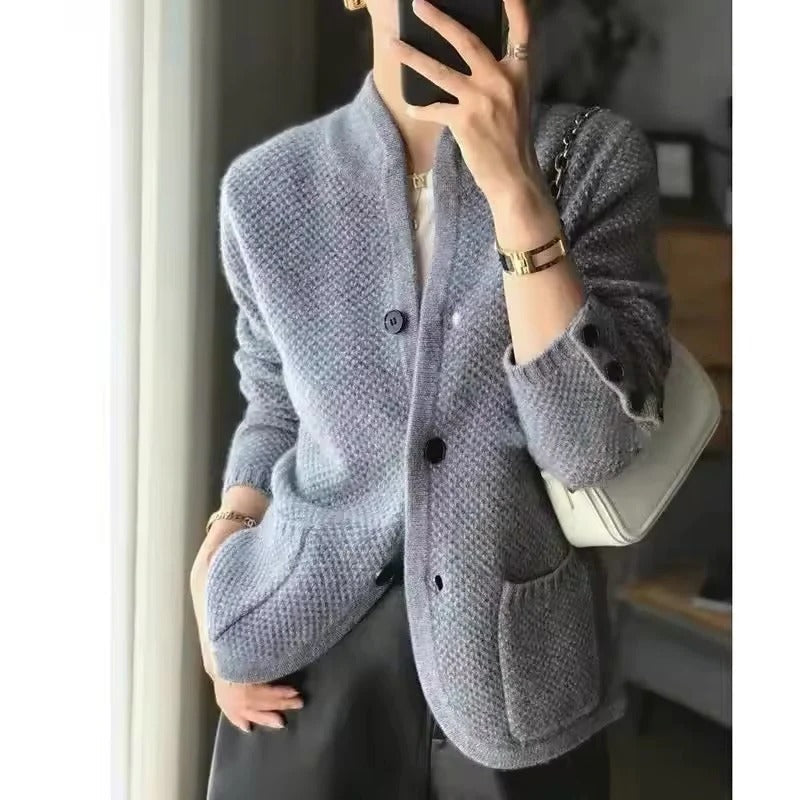 Thick Wool Sweater Jacket For Cold Winter Weather