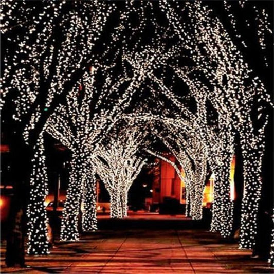17-Meter String of 100 Led Solar-Powered Fairy Lights