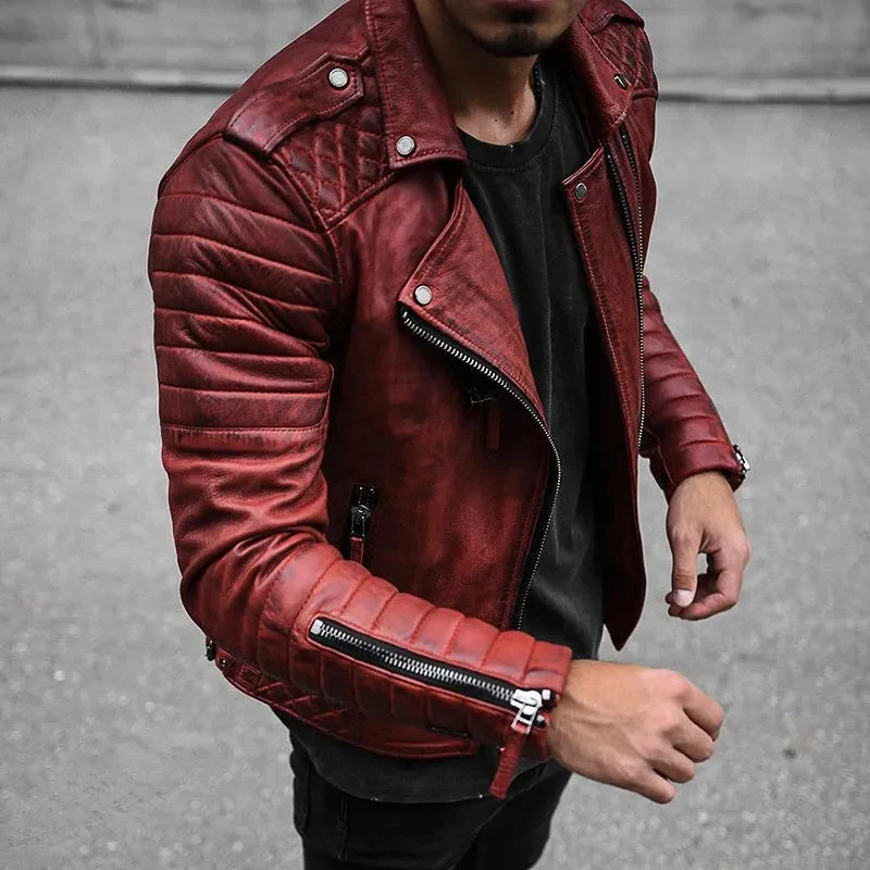 High quality, durable and stylish men's leather jacket