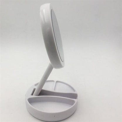 LED Folding Vanity Mirror