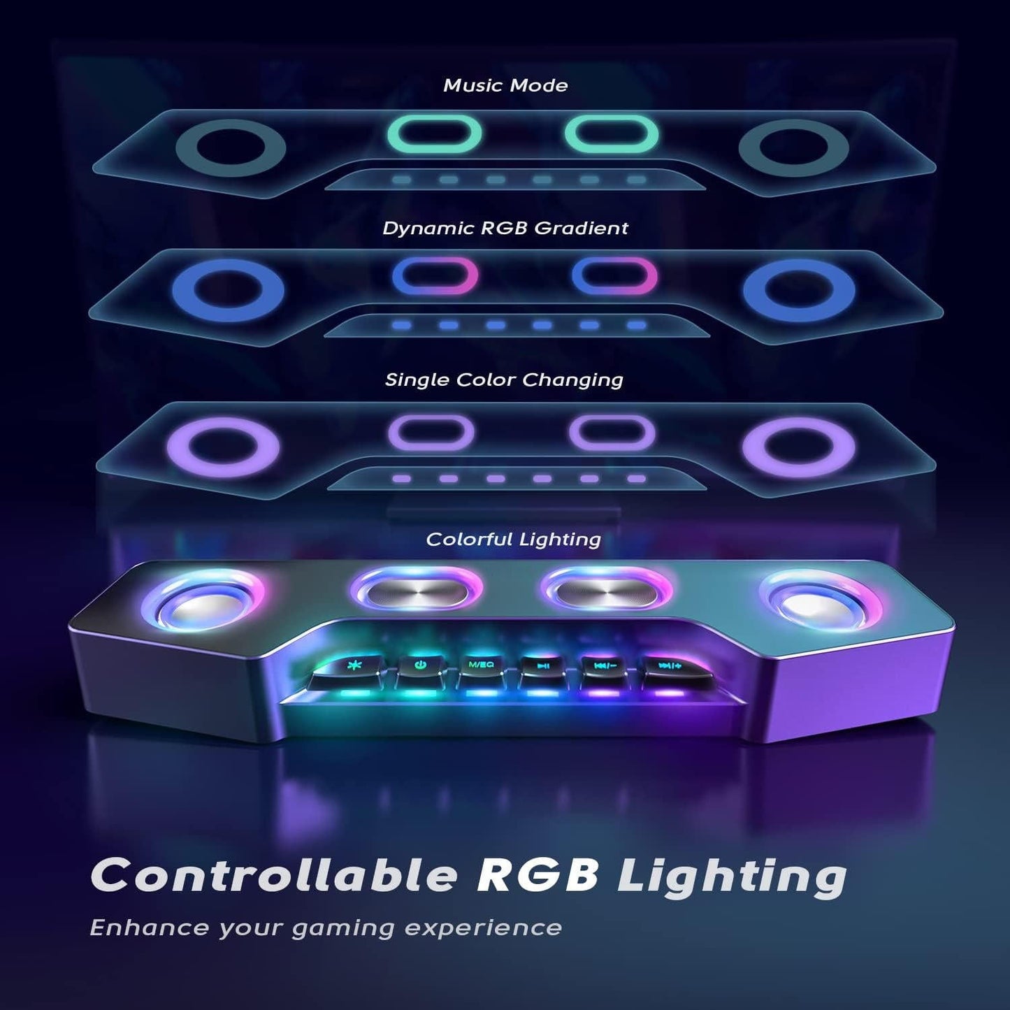 Wireless RGB Computer Speakers