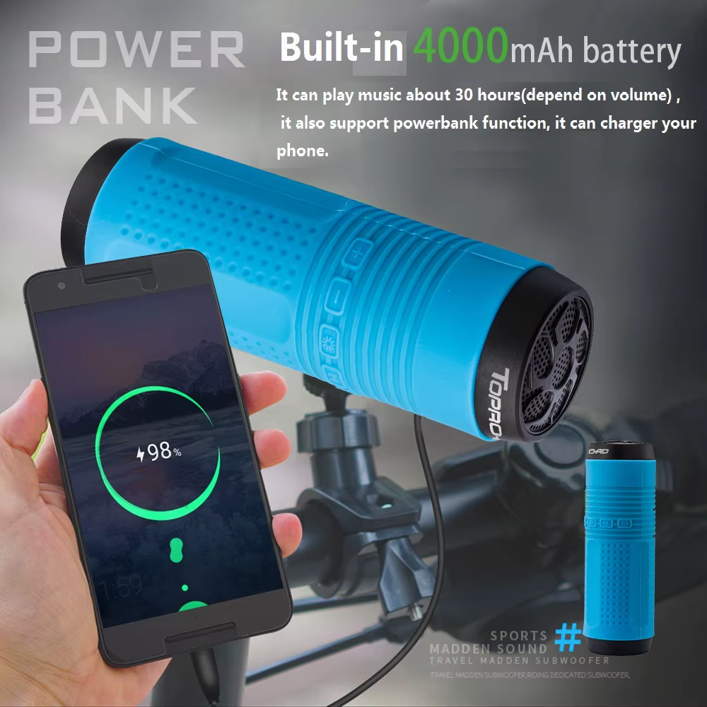 Multi-functional Bike Light Speaker Radio And Power Bank