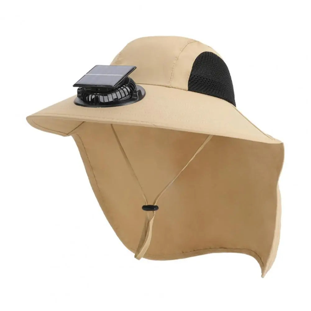 Solar Fan Hat with Wide Brim UV Protection