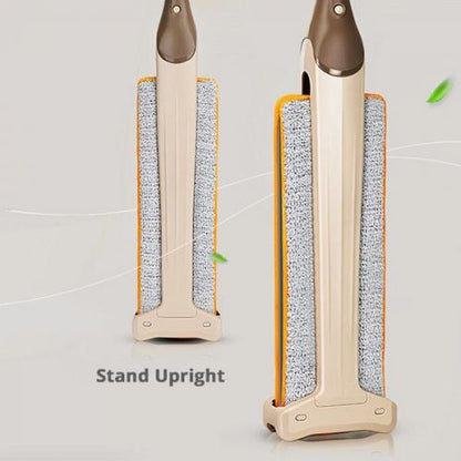 Self-Wringing Double-Sided Flat Microfiber Mop & Broom With 360 degree Spin