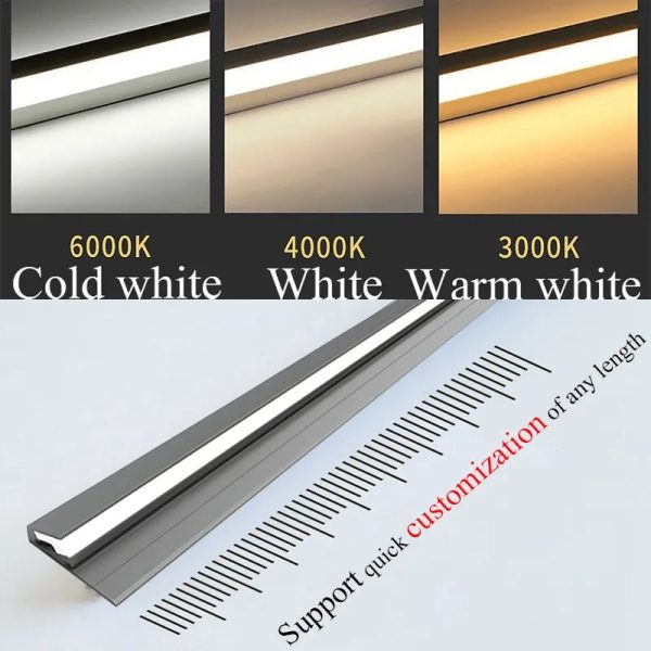 45 Degree LED Under Cabinet Lighting Bars Invisible Ultra Thin Strips