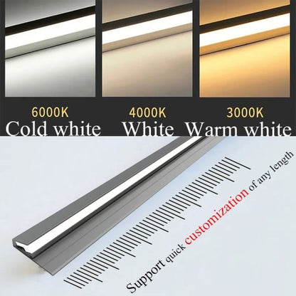 45 Degree LED Under Cabinet Lighting Bars Invisible Ultra Thin Strips