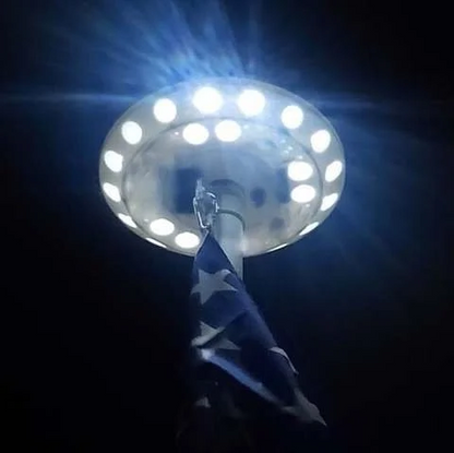 Solar Powered Flagpole Lights - All Night Long Last Flag Pole Lights - LED